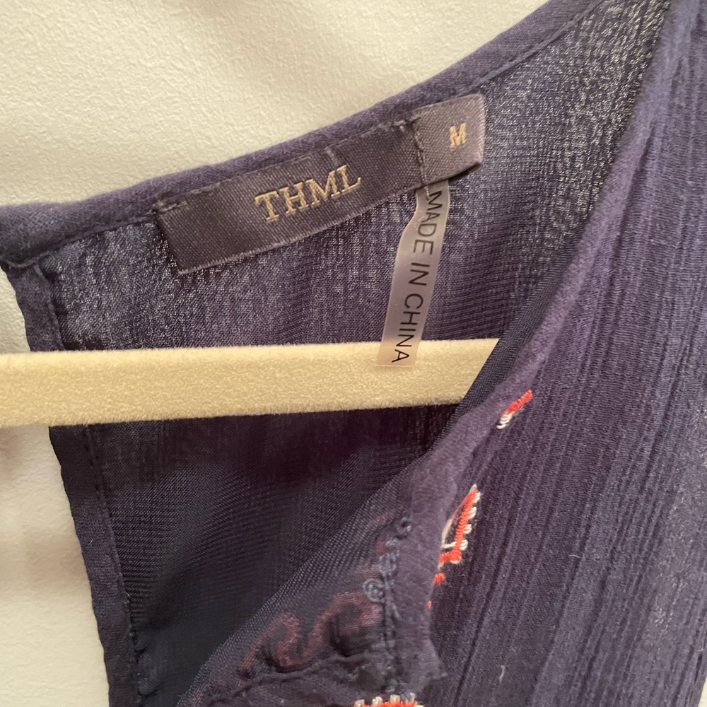 THML Sleeveless Embroidered Dress EUC - Picture 6 of 12